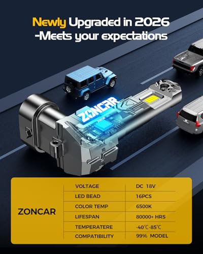 9005 Light Bulbs, 8X Ultra Brightness HB3 9005 Lights, 6500K Cool White