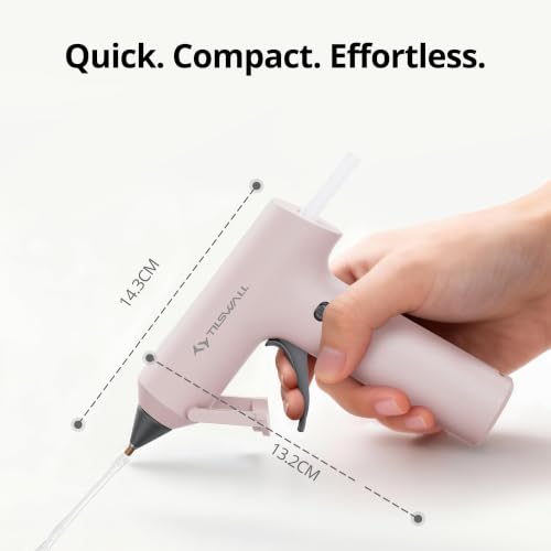Tilswall Cordless Hot Glue Gun, W106s, Fast Preheating with 2Ah Battery