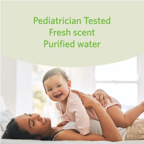 Amazon Elements Baby Wipes, Fresh Scent, Flip-Top Packs, Alcohol-Free, With