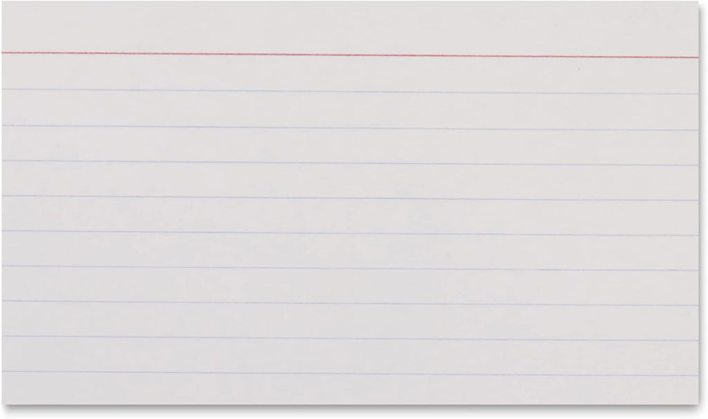 Amazon Basics Heavy Weight Ruled Index Cards for Studying and Note Taking, White, 3" x 5", 300 Count (Pack of 3)
