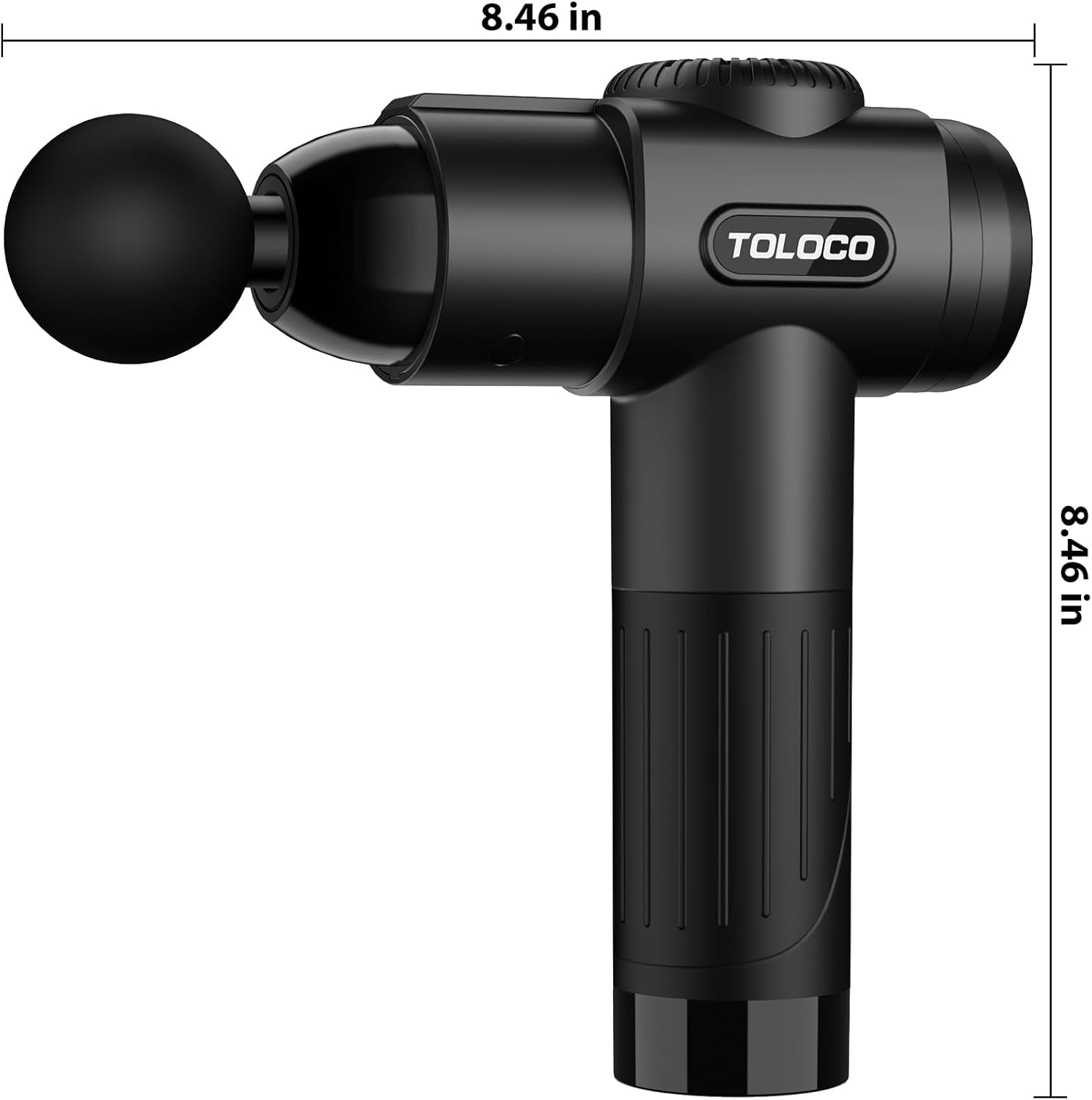 TOLOCO Massage Gun, Deep Tissue Back Massage for Athletes for Pain Relief, Percussion Massager with 10 Massages Heads & Silent Brushless Motor, Mothers Day Gifts, Black