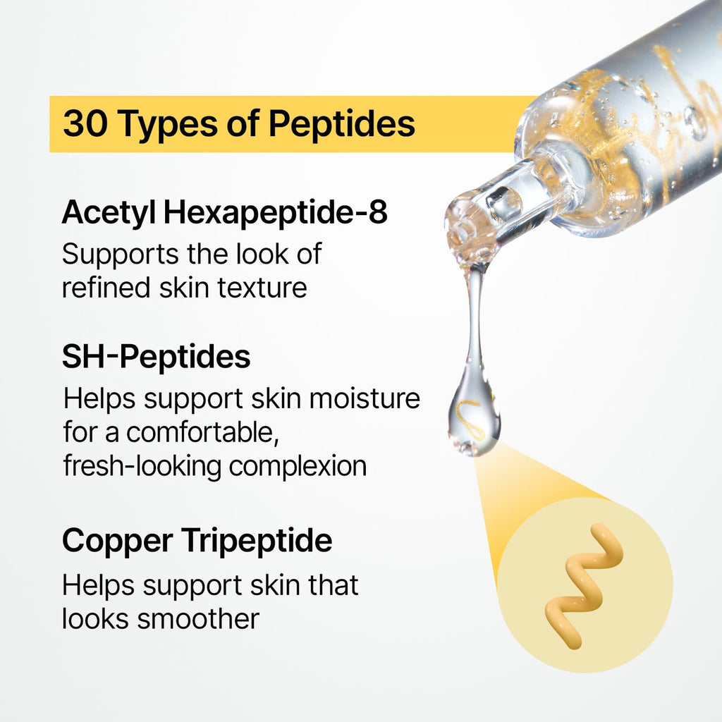 SUNGBOON EDITOR Glow Intensive Silk Peptide Ampoule, Copper Peptides Serum for Face with Collagen & Multi Peptides, Hydrating Korean Skincare Facial Serum for Smooth-Looking Skin, 1.35 fl oz