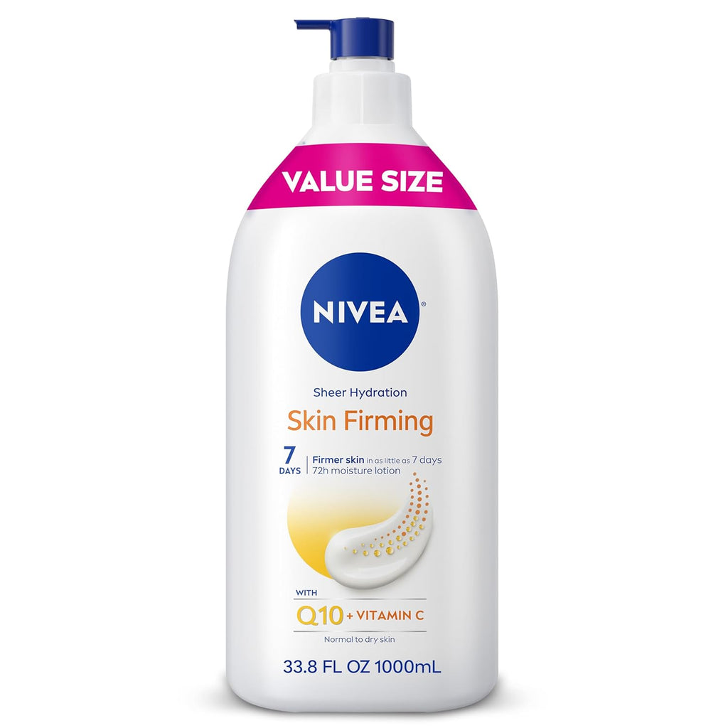 NIVEA Sheer Hydration Skin Firming Body Lotion with Q10 and Vitamin C
