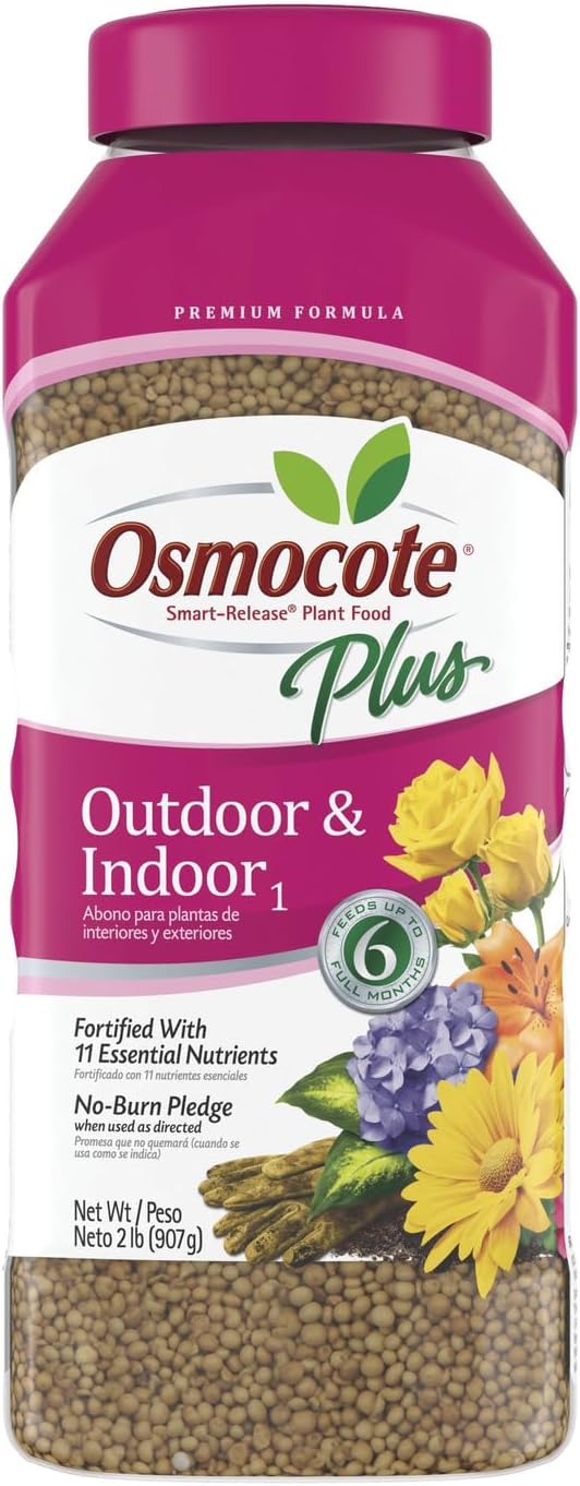 Osmocote Smart-Release Plant Food Plus Outdoor & Indoor1 - Granular, Continuous Release Plant Fertilizer with 11 Essential Nutrients, 2 lbs.