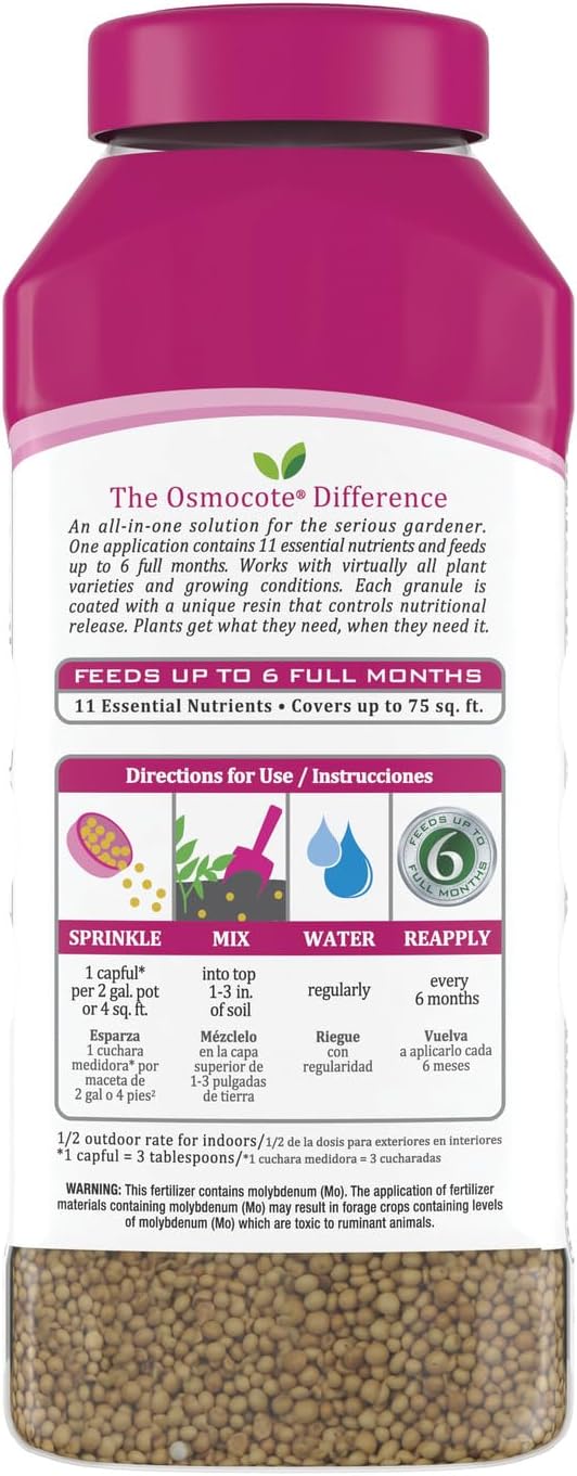 Osmocote Smart-Release Plant Food Plus Outdoor & Indoor1 - Granular, Continuous Release Plant Fertilizer with 11 Essential Nutrients, 2 lbs.