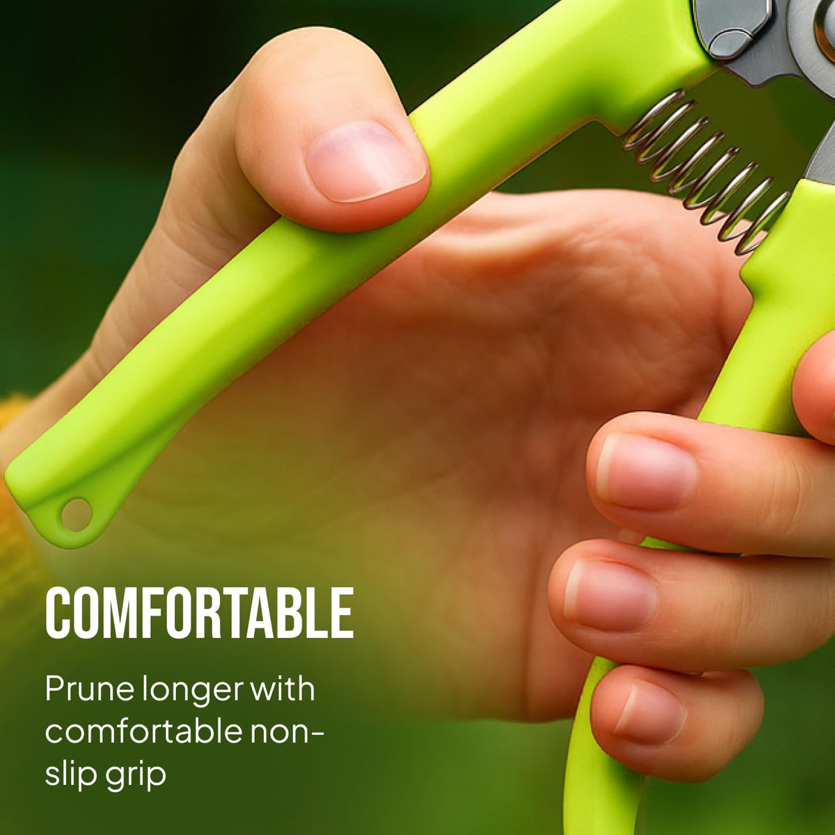 2-Pack Stainless Steel Gardening Scissors, Pruning Shears and Clippers for