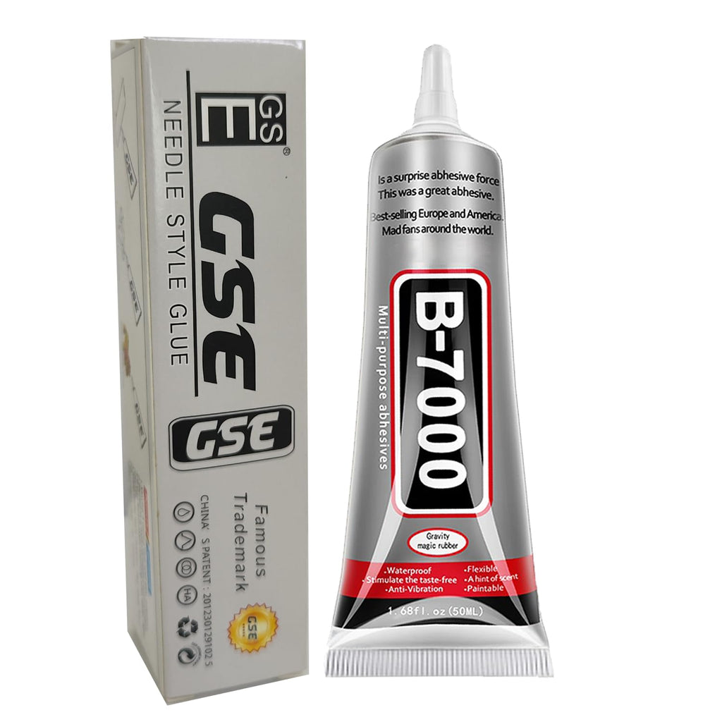 B7000 Jewelry Glue for Making, FITTDYHE 1PCS 50ML/1.69 fl oz Clear Adhesive for Rhinestone, Fabric, Multipurpose Super B-7000 for Phone Repair, Nail Art, Wood, Glass, Charms