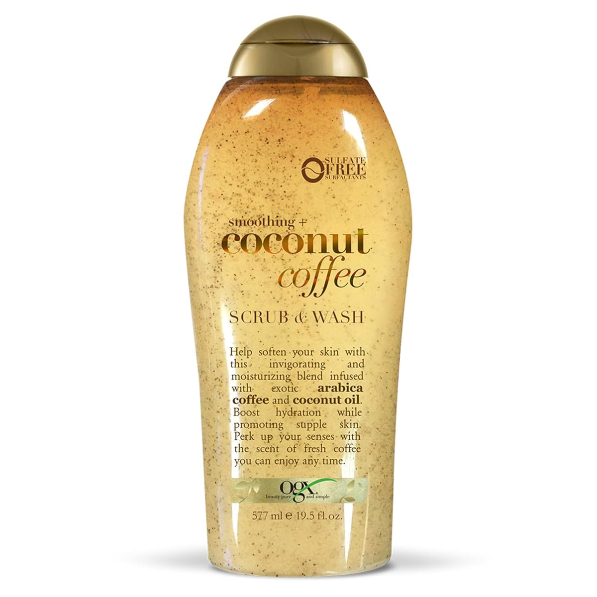 OGX Smoothing + Coconut Coffee Exfoliating Body Scrub with Arabica Coffee &
