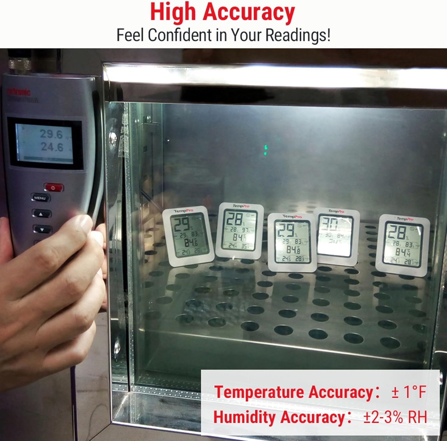 TempPro TP50 Digital Hygrometer Indoor Thermometer Room Thermometer and Humidity Gauge with Temperature Humidity Monitor(Previously ThermoPro)