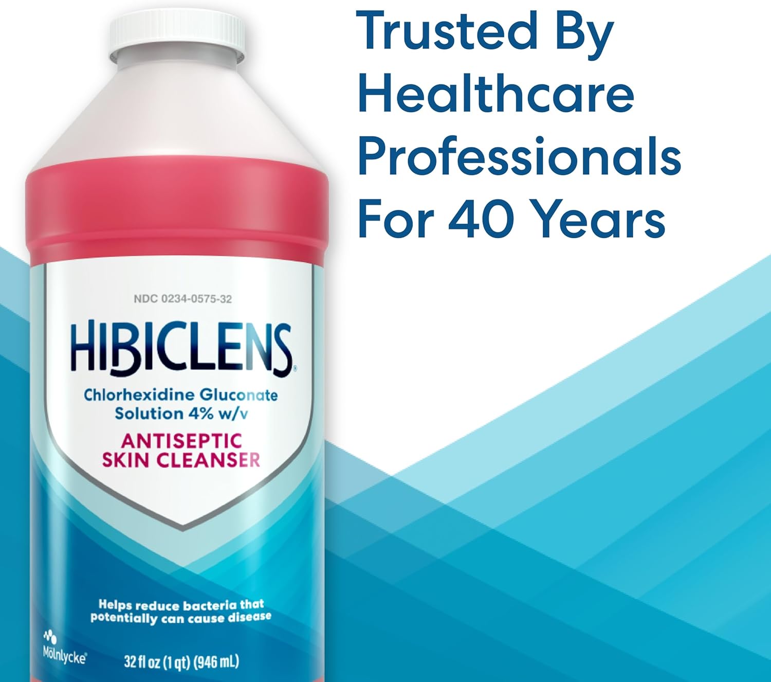 Hibiclens – Antimicrobial and Antiseptic Soap and Skin Cleanser – 32 oz – for Home and Hospital – 4% CHG, Packaging May Vary