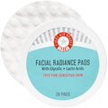 First Aid Beauty - Facial Radiance Pads with Glycolic & Lactic Acids, Daily Exfoliating Pads with AHA, Visibly Smaller Pores, Help Tone & Brighten Skin, One-Step Makeup Prep, Compostable, 28
