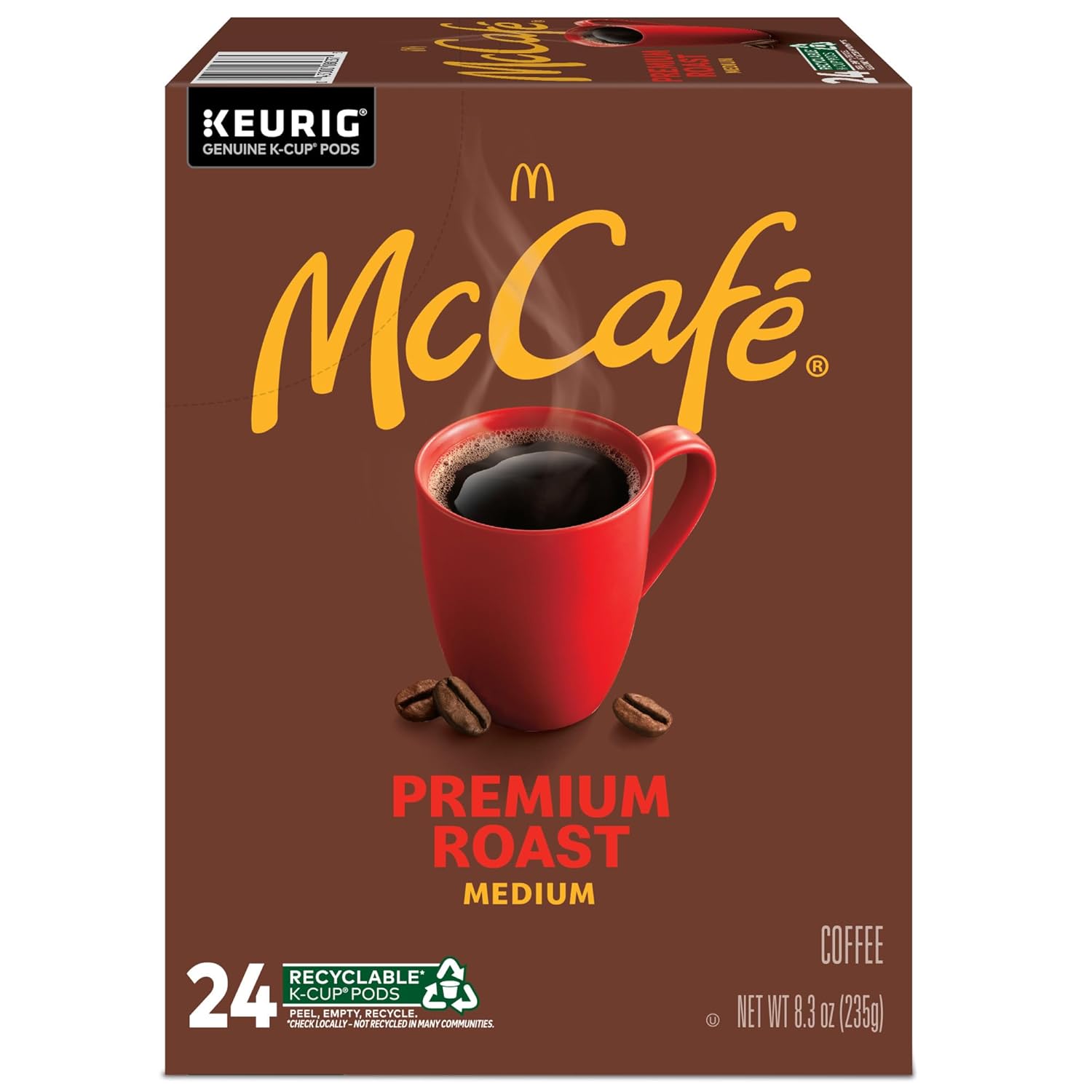 McCafe Premium Roast Coffee, Keurig Single Serve K-Cup Pods, Medium Roast, 96 Count