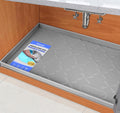 SIKADEER Under Sink Mat Waterproof 34" x 22", Silicone Mat Kitchen Drawer Shelf and Cabinet Liner, Sink Protector for Kitchen Organizers and Storage, Boot Tray Pet Food Mats