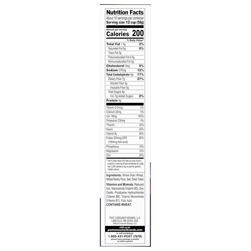 Grape-Nuts Original Cereal, Crunchy Whole Grain Wheat and Barley, Non-GMO, 20.5 oz Box