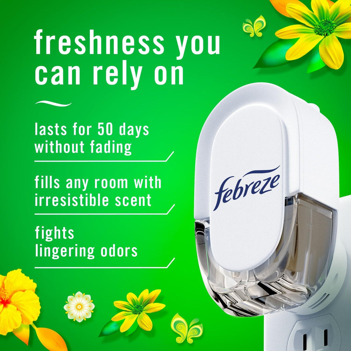 Febreze Plug-In Air Freshener, Odor-Fighting Scented Oil Refill, Air