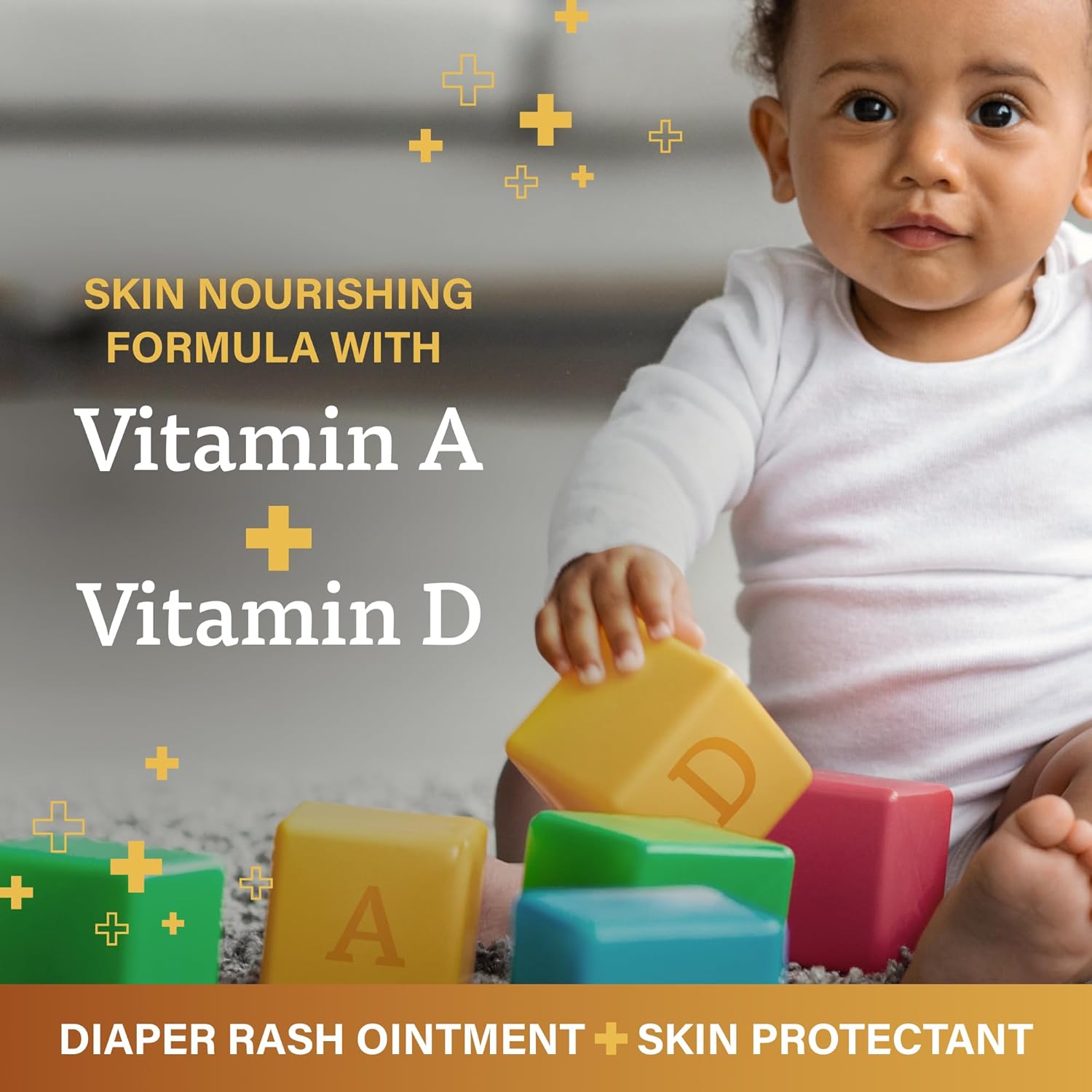 A+D Original Diaper Rash Ointment Prevents & Treats Diaper Rash, Moisturizing Skin Protectant with Vitamins A & D, Healing Skin Ointment for Dry and Cracked Skin 16 oz