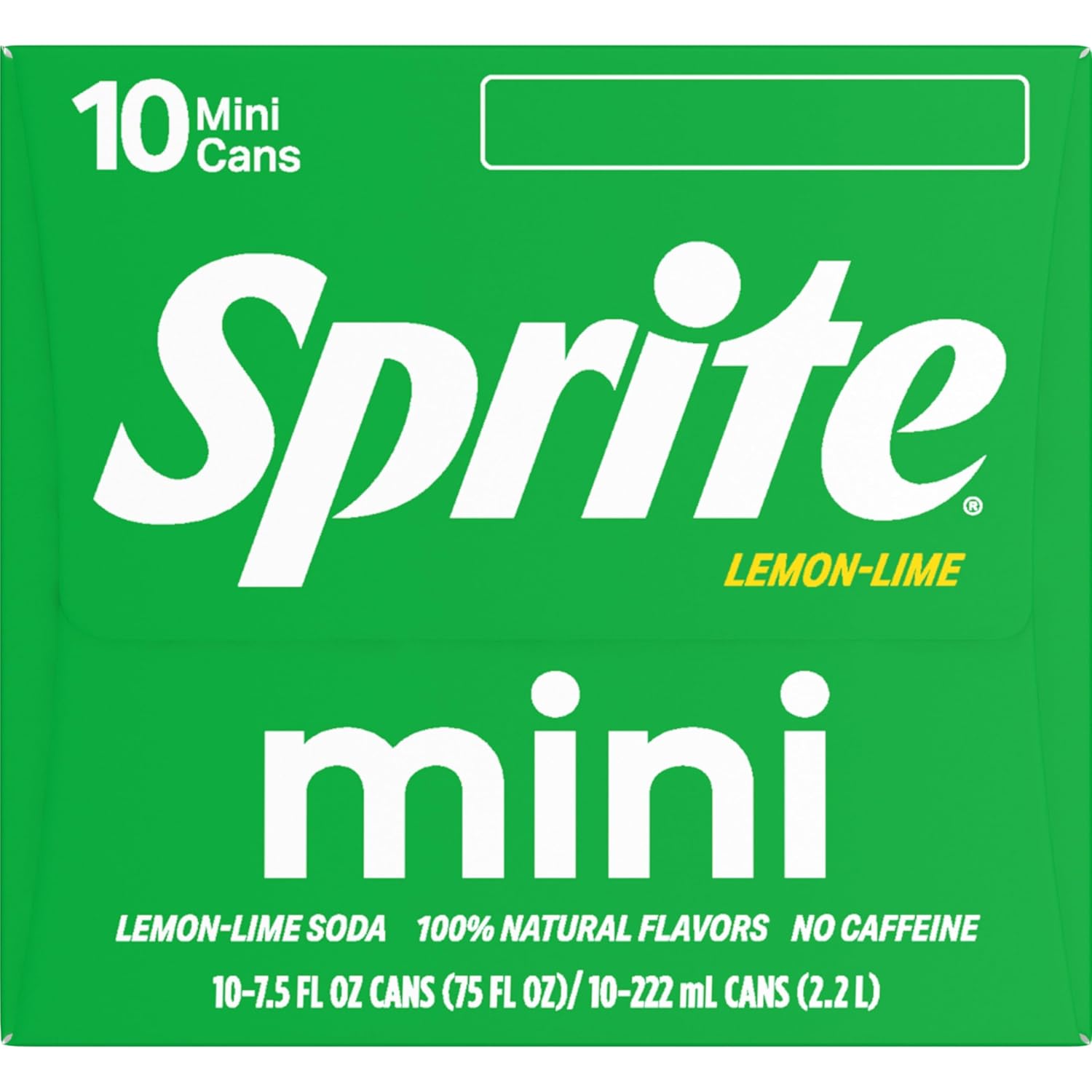 Sprite Lemon Lime Soda Soft Drinks, 7.5 fl oz, 10 Pack,Cans