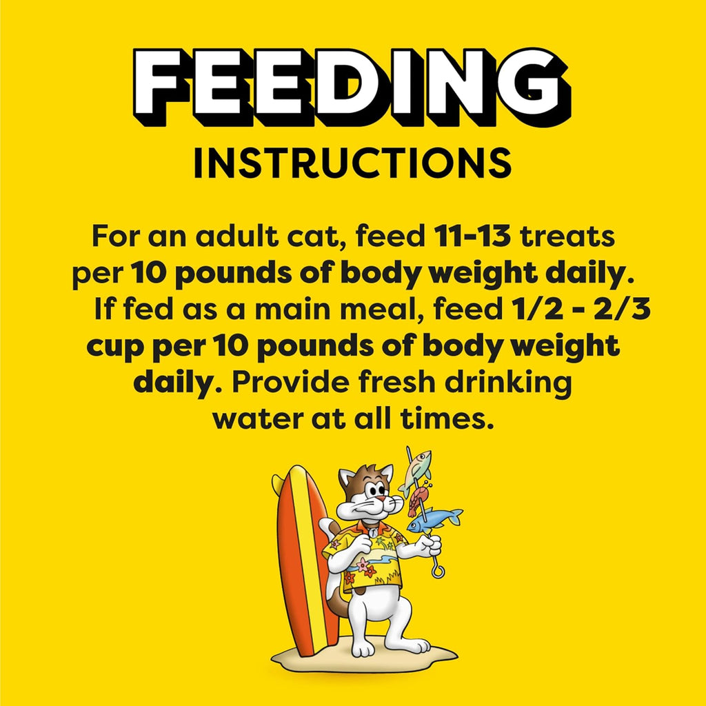Temptations Cat Treats MixUps Surfer's Delight, Tuna, Shrimp, Salmon Flavor, Crunchy and Soft Cat Treats, 16 oz. Tub