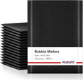 Fuxury Bubble Mailers 6x10" 100 Pack Black Padded Envelopes Usable Size 6x9" Thick Mailing Envelopes Bubble Opaque Padded Mailers Shipping Bags for Mailing Jewelry Makeup Small Business