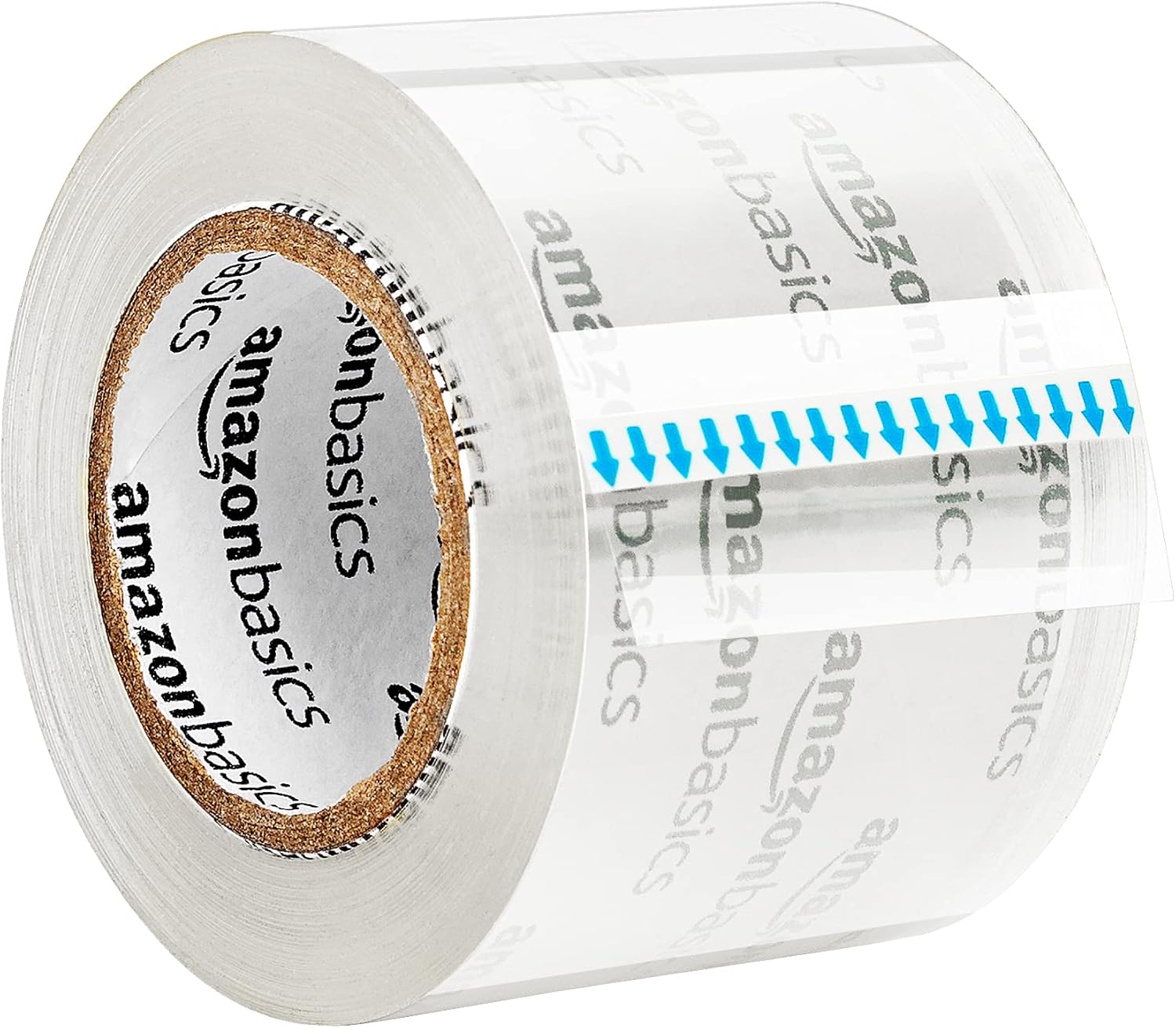 Amazon Basics Heavy Duty Packaging Tape with Dispenser for Shipping, Sealing Boxes, Moving and Storing, 1.88" x 22.2 yds, 6-Pack, 4.33 x 2.64 x 2.36 in