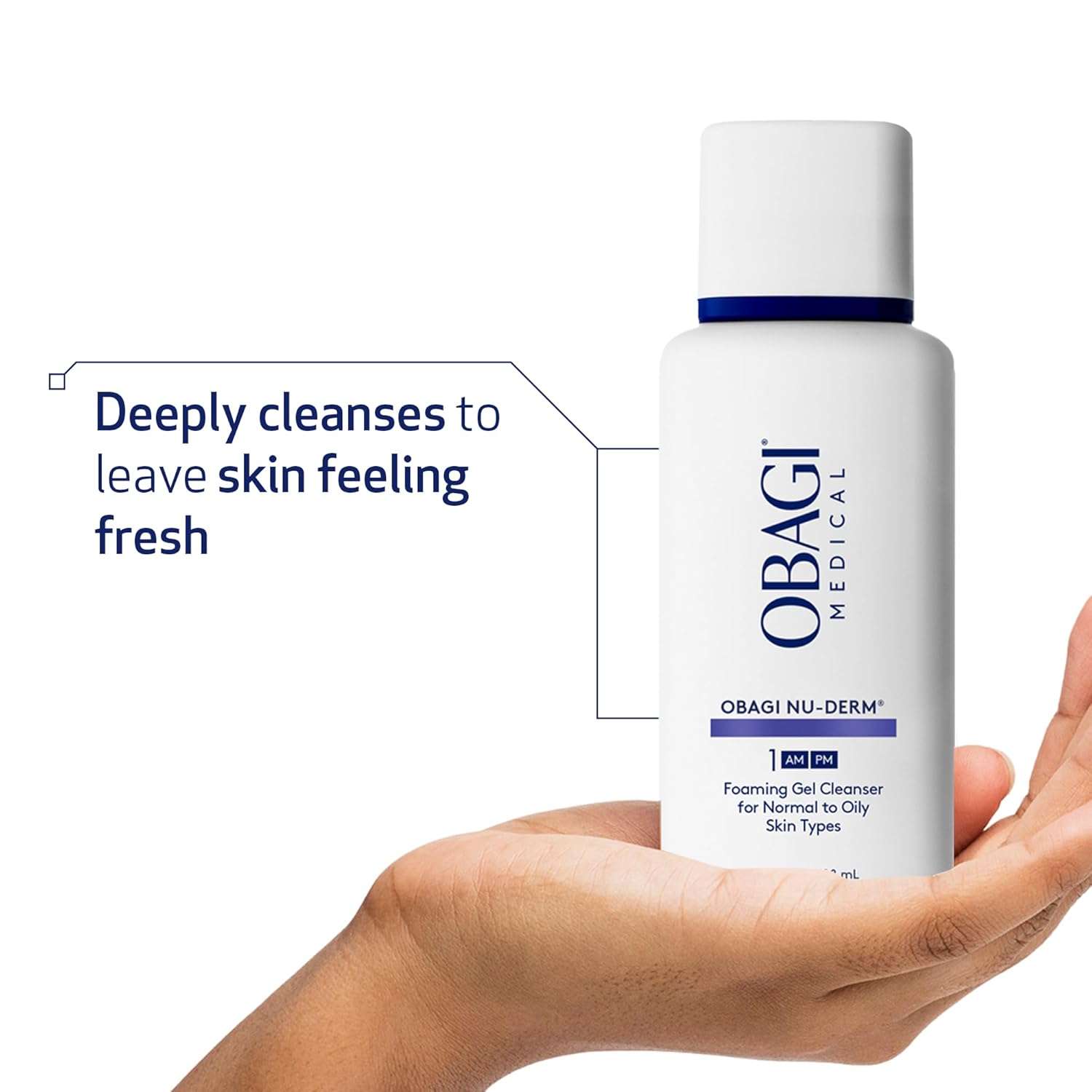 Obagi Nu-Derm Foaming Gel Cleanser for Face – Deep-Cleansing & Hydrating Facial Cleanser with Aloe Vera – For Normal to Oily Skin Types