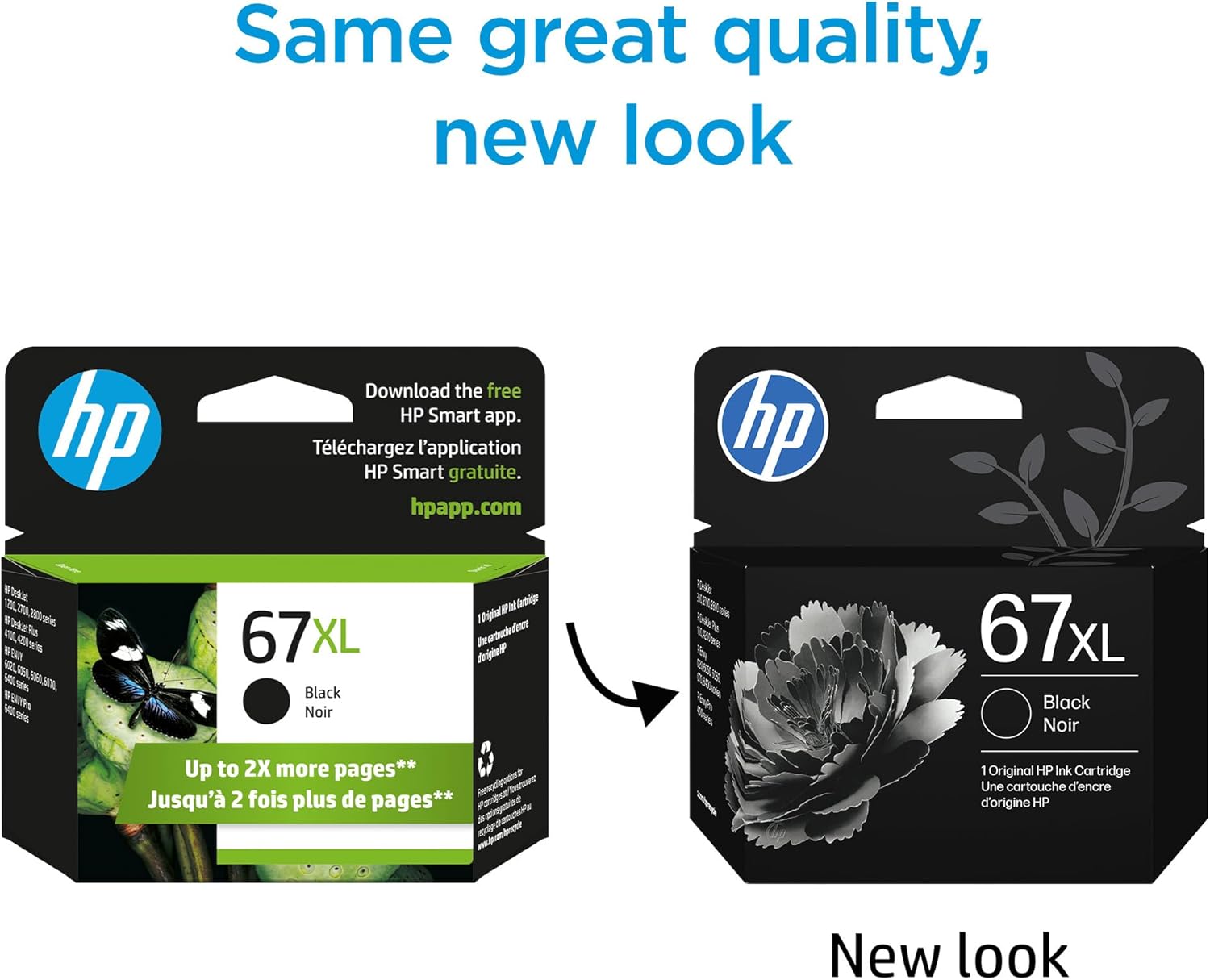 HP 67XL Black High-Yield Ink Cartridge | Works with DeskJet 1255, 2700, 4100, Envy 6000, 6400 Series | Eligible for Instant Ink | 3YM57AN | Packaging May Vary