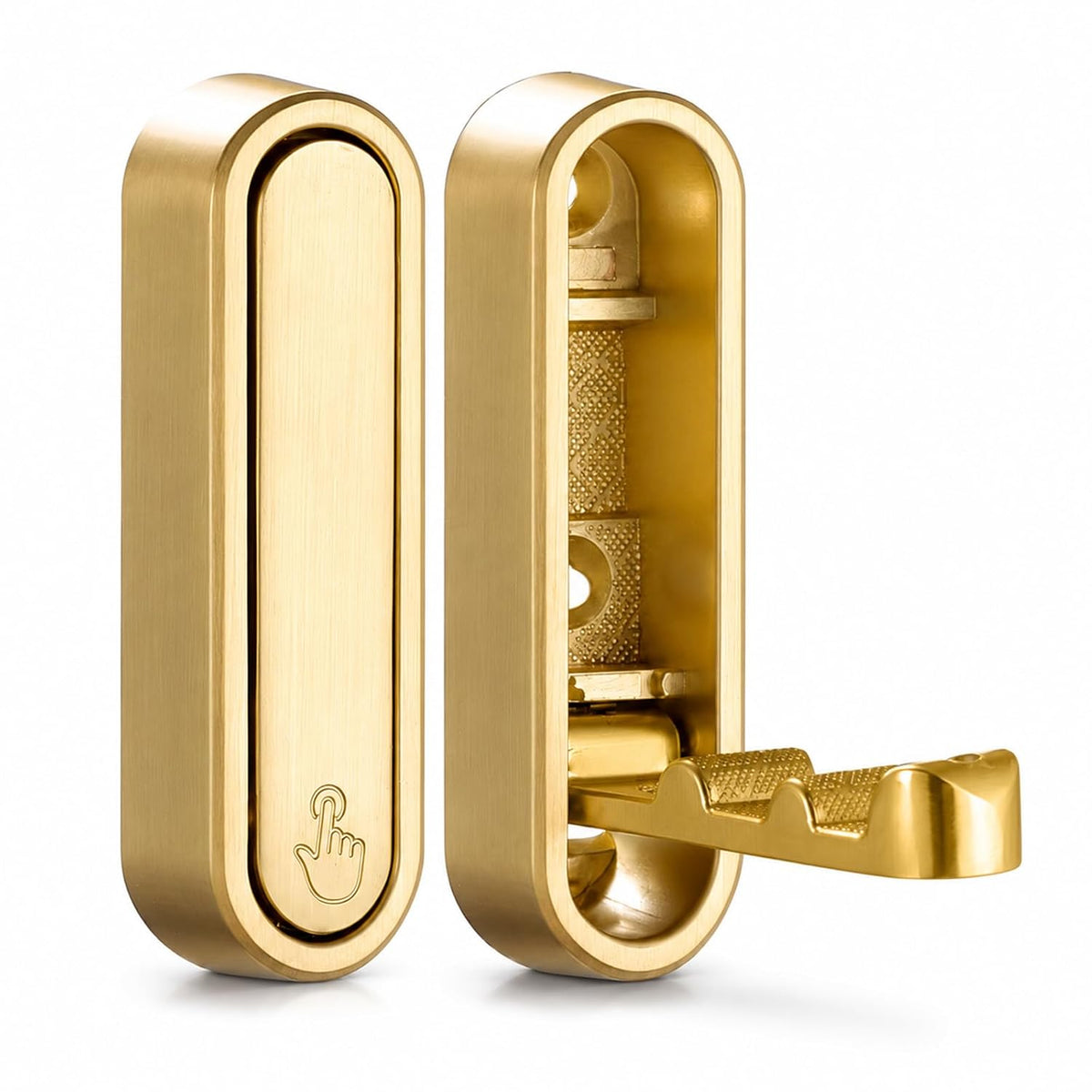 Folding Wall Hooks, 2 Pack Gold Heavy Duty Coat Hooks, Screw Mounted