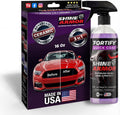 Car Wax Spray and Ceramic Coating for Cars - 3 in 1 Waterless Car Wash and Detailing - Quick Effect Coating Agent for Car - High Gloss Top Coat, Shiny Car Stuff by Shine Armor - Protective Wax 16FlOz