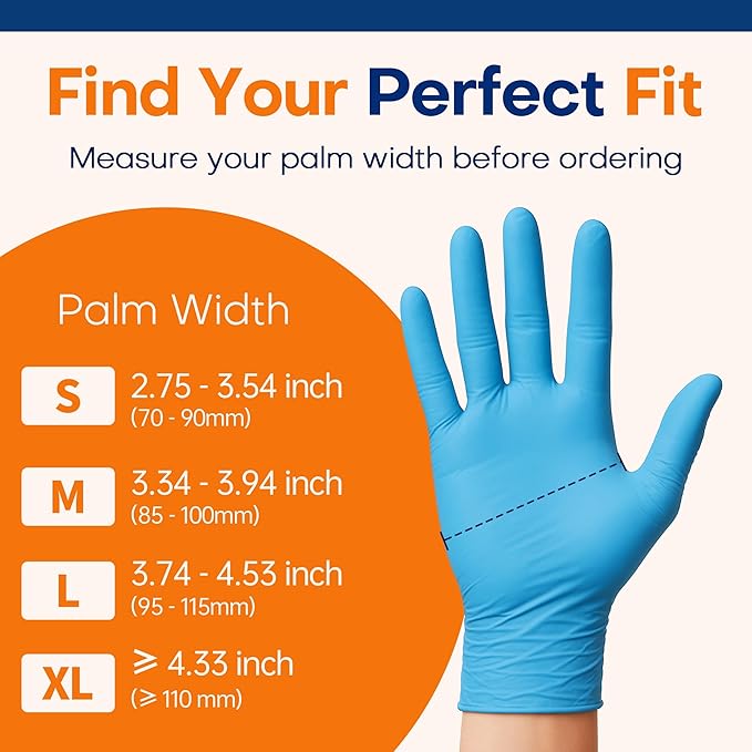 Supmedic Medical Soft Max™ Nitrile Exam Gloves, 100 Count Latex-Free Powder-Free Non-Sterile Food Safe Disposable Glove, Blue