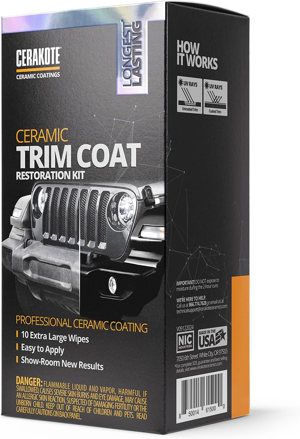 CERAKOTE® Ceramic Trim Coat Kit - Quick Plastic Trim Restorer - Ceramic Coating Guaranteed Restoration to Last Over 200 Washes – A Ceramic Coating, Not a Dressing