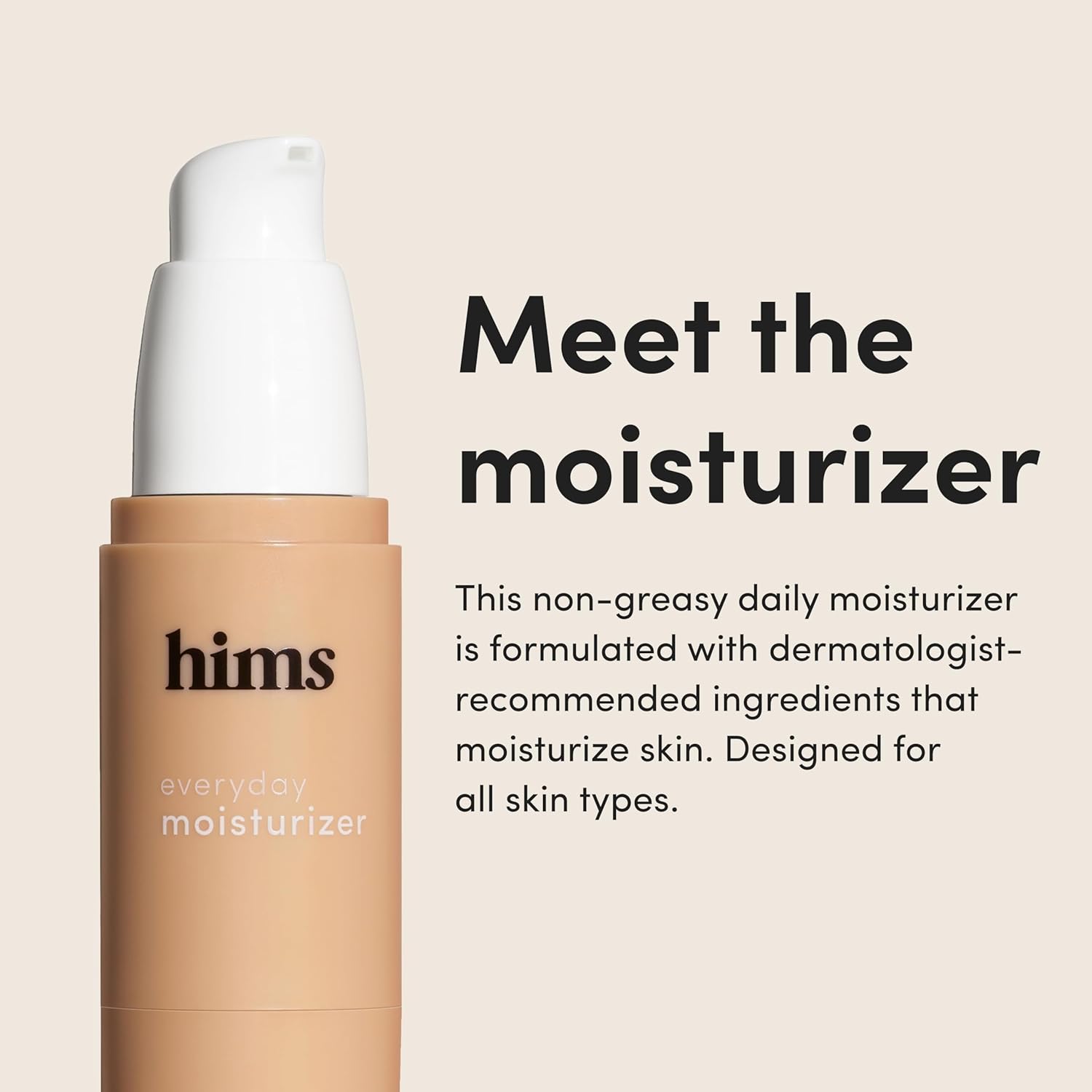 hims Everyday Moisturizer - Hydrating & Non-Greasy Face Cream - Morning Moisturizer for Healthy Skin - For Every Skin Type - Vegan & Paraben-Free - 1 Fl Oz