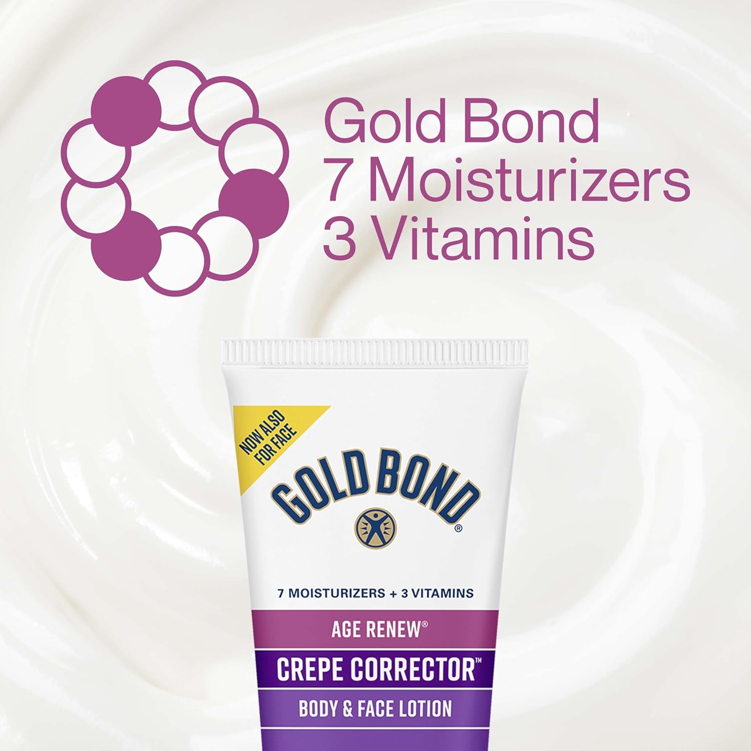 Gold Bond Age Renew Crepe Corrector Body Lotion, Replenishing & Smoothing Formula, Gold Bond Crepe Corrector Body Lotion, 8 oz