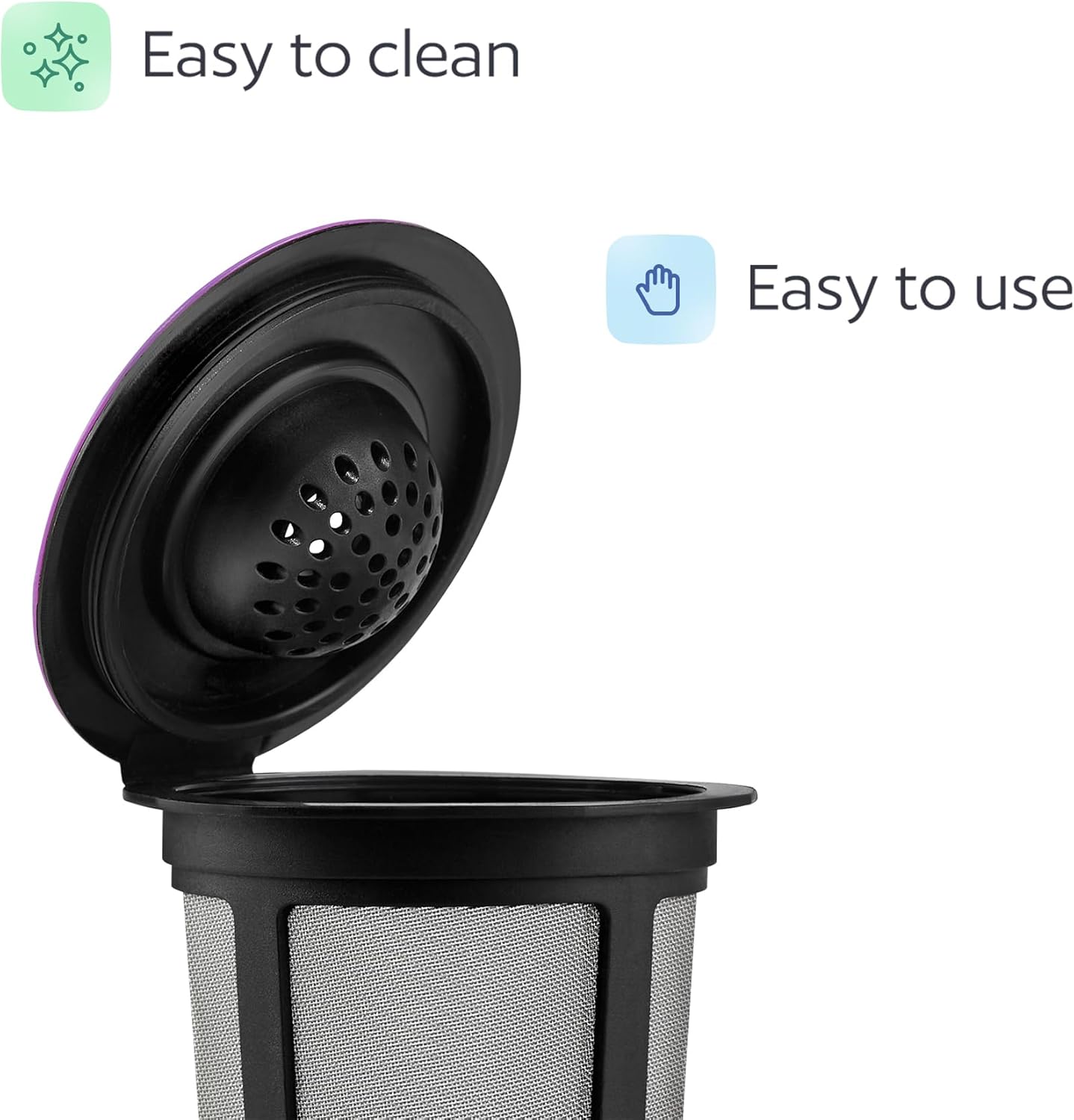 4 Black Reusable K Cups for Keurig Coffee Makers - Compatible with Keurig K-Classic, K-Select, K-Duo, K-Elite, K-Latte