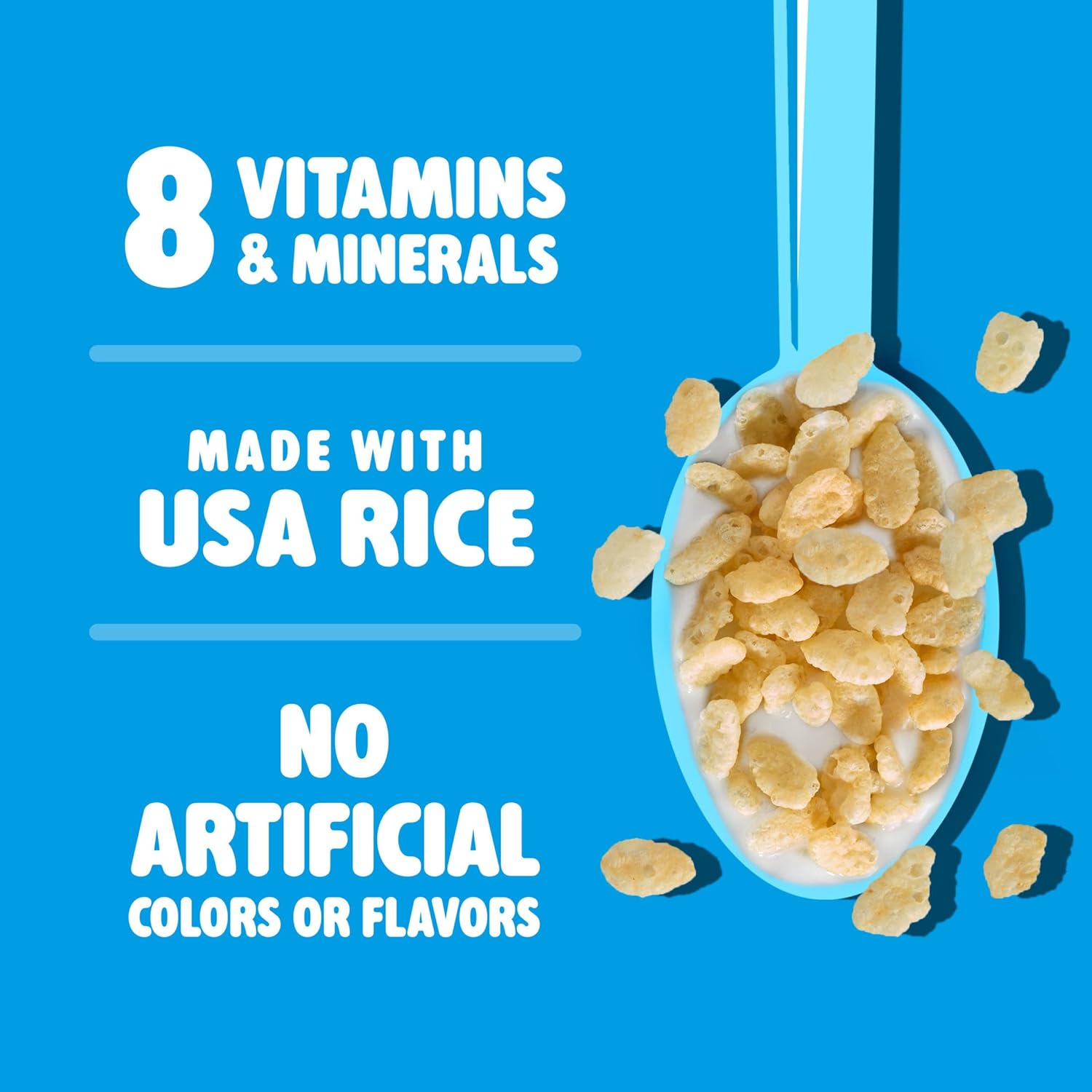 Kellogg's Rice Krispies Cold Breakfast Cereal, 8 Vitamins and Minerals, Rice Krispies Treats, Giant Size, Original, 24oz Box (1 Box)
