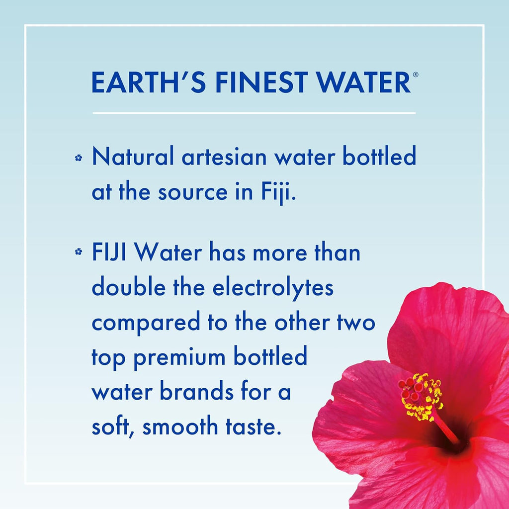 FIJI Artesian Bottled Water, 500 mL (16.9 fl oz), Pack of 24