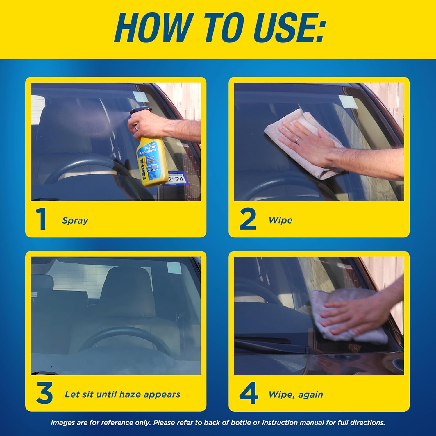 Rain-X 800002250 Glass Treatment Trigger, 16 Fl Oz - Exterior Glass Treatment to Dramatically Improve Wet Weather Driving Visibility During All Weather Conditions