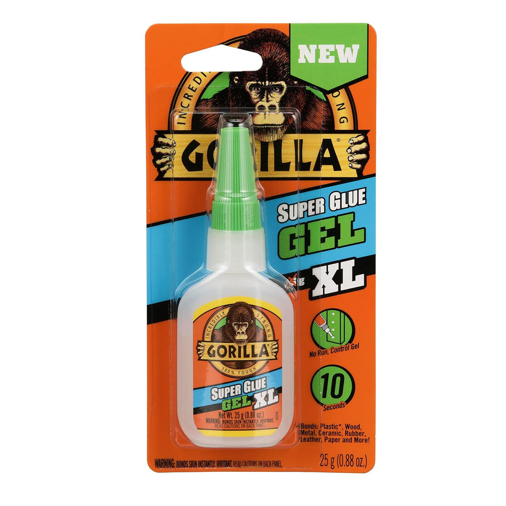 Gorilla Super Glue Gel XL, Clear 25g (Pack of 1) - Fast‑Setting, No‑Drip Control for Precise All‑Purpose Repairs
