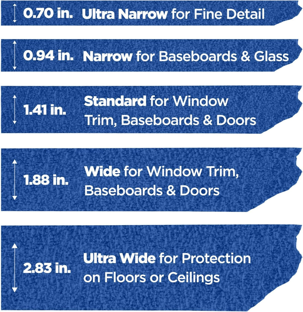 ScotchBlue Original Multi-Surface Painters Tape, 1 Inch Wide (0.94 In. x 60 Yds), 6 Rolls, Blue Paint Tape Protects Surfaces and Removes Easily, Masking Tapes for Indoor and Outdoor Use (2090-24EP6)