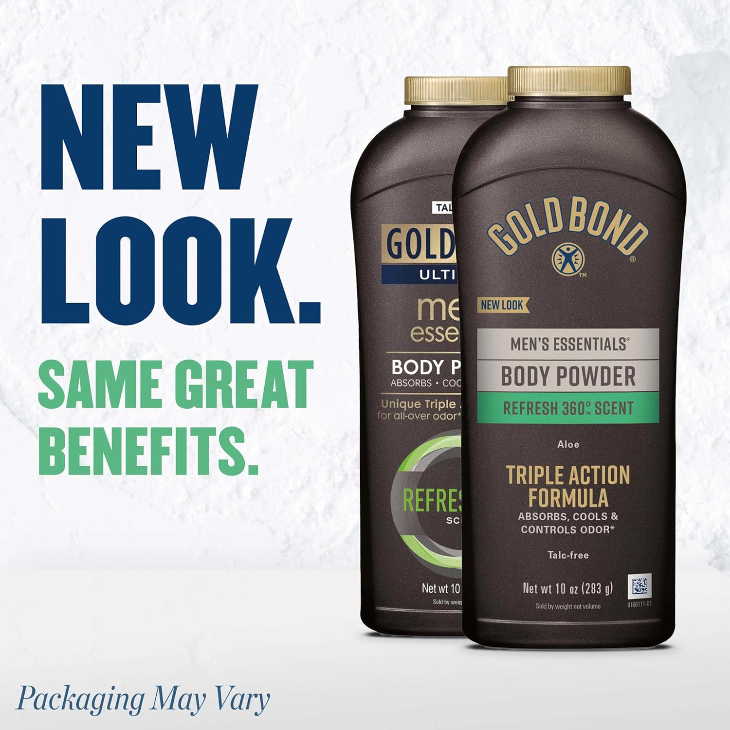 Gold Bond Men's Essentials Talc Free Body Powder, 10 oz., Refresh 360 Scent, Body Powder for Men, Wetness Protection