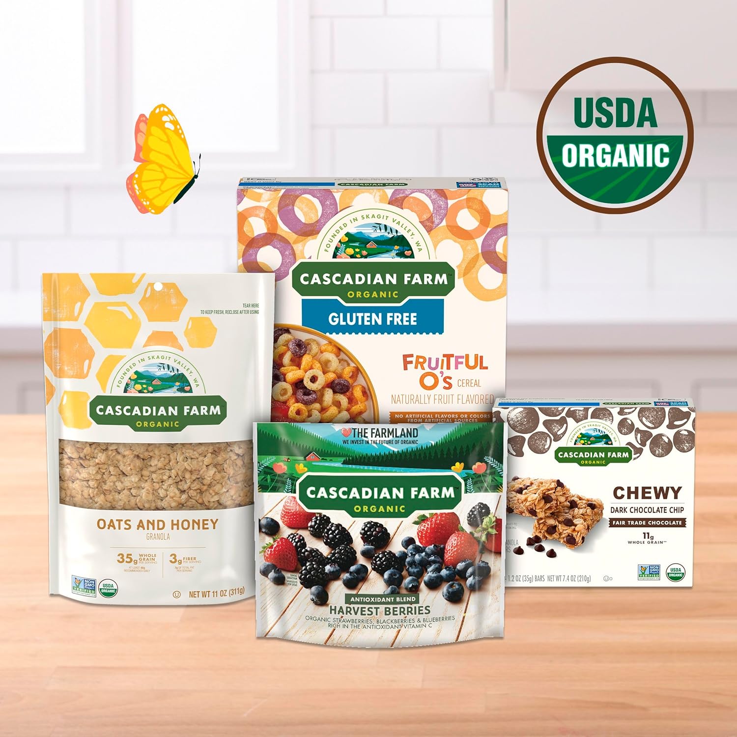 Cascadian Farm Organic Cereal, Fruitful O's, 10.2 Oz