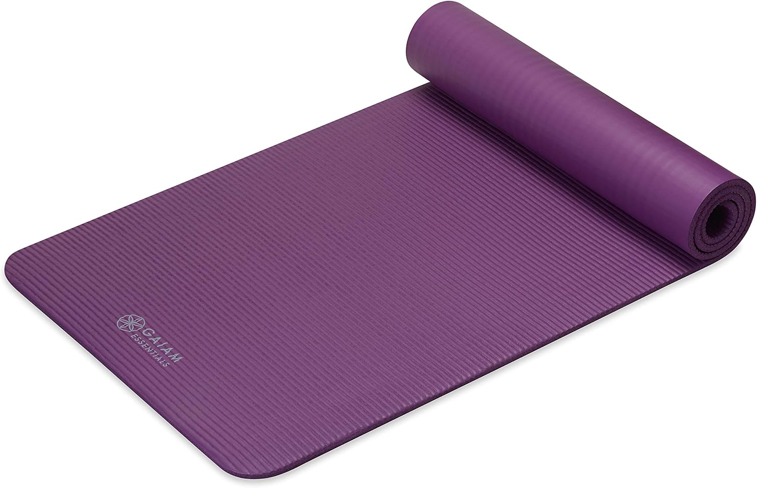 Gaiam Yoga Mat, Pilates & Exercise Mat, Thick 2/5" (10mm) Workout Mat with Easy-Cinch Carrying Strap for Home & Gym Workouts