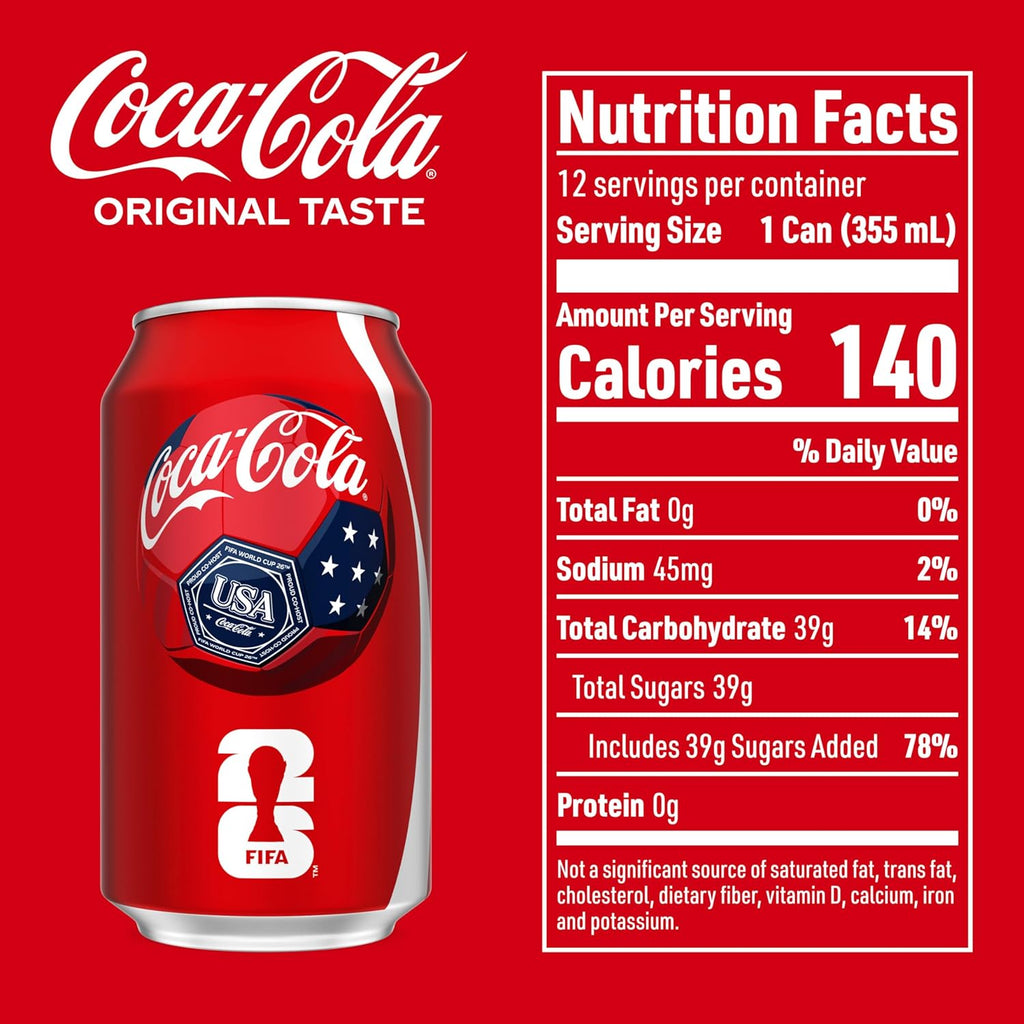 Coca-Cola Fridge Pack Soda Soft Drink, 12 fl oz Cans, 12 Pack - Classic Cola Soda Cans