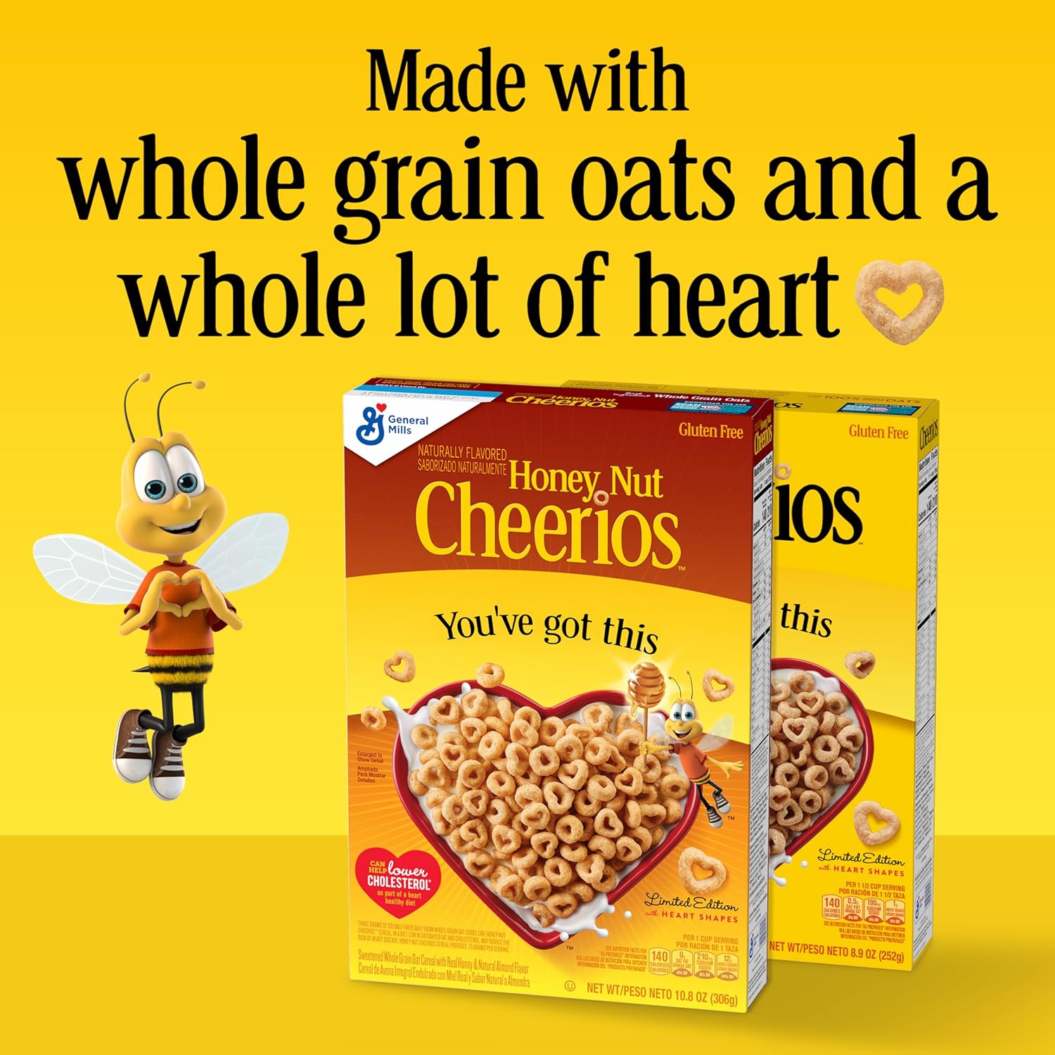 Cheerios, Heart Healthy Gluten Free Breakfast Cereal, Family Size, 18 oz