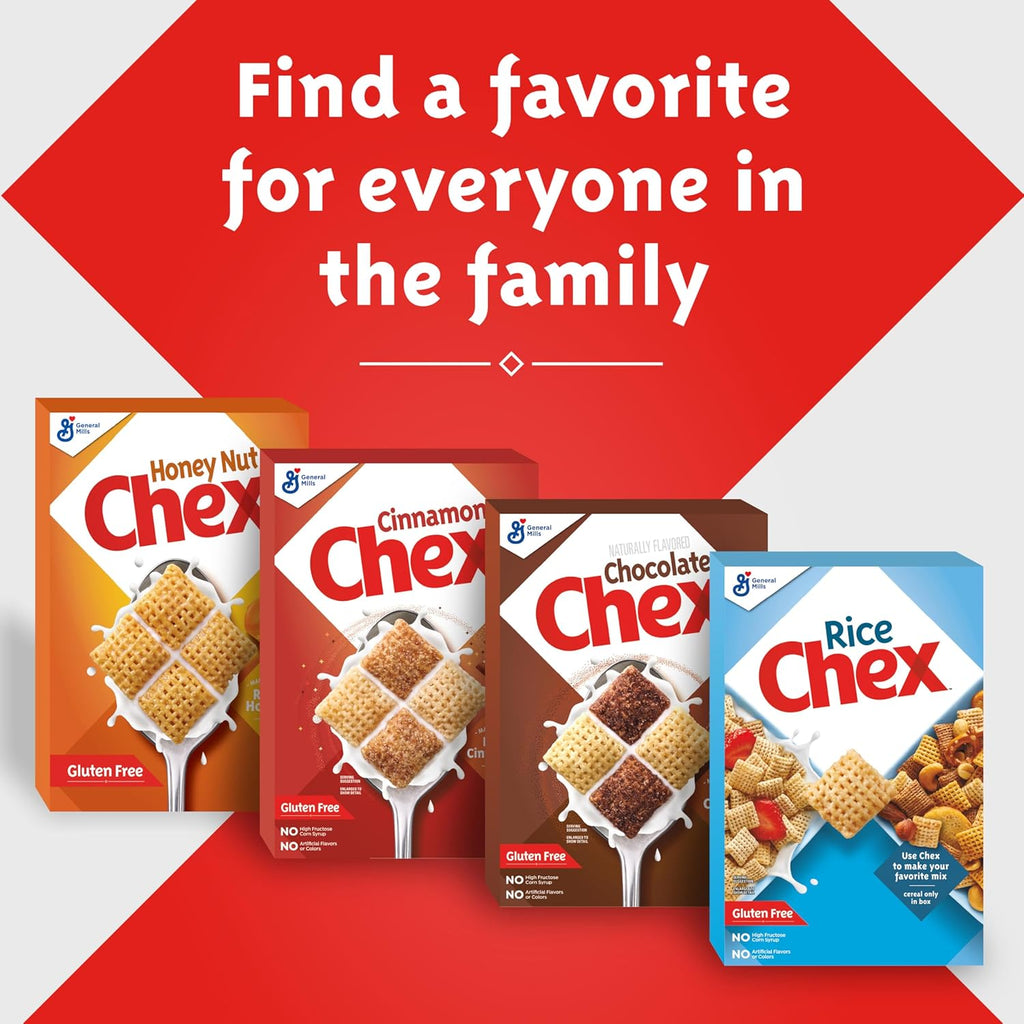 Cinnamon Chex Cereal, Gluten Free Breakfast Cereal, Made with Whole Grain, Family Size, 19.2 oz