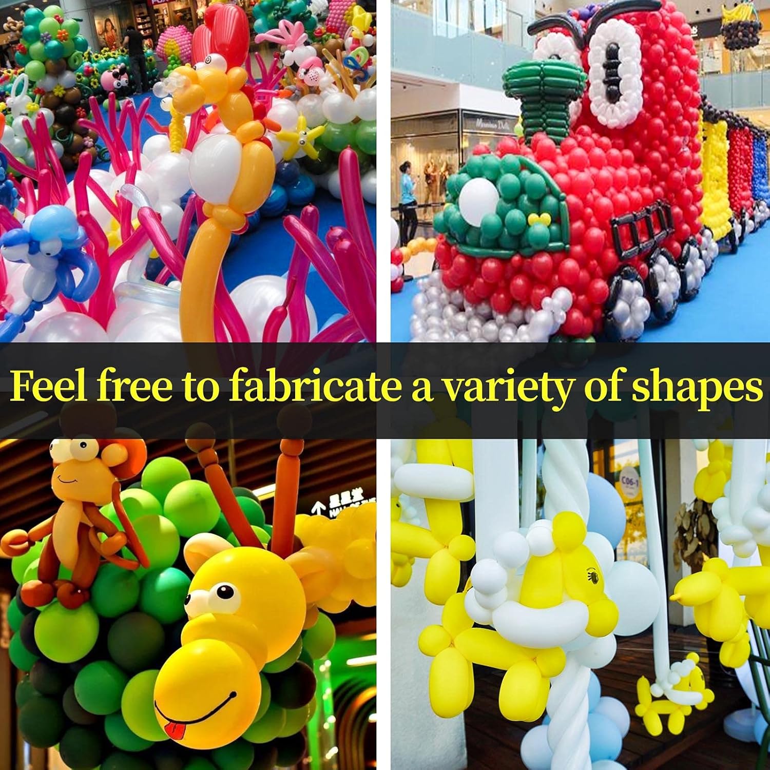 100Pcs clear 260 Balloons Clear Long Skinny Latex Balloon for Animal Ballons, Premium Quality Balloons for Beginners Baloons Making Kid's Carnivals Party Decoartion