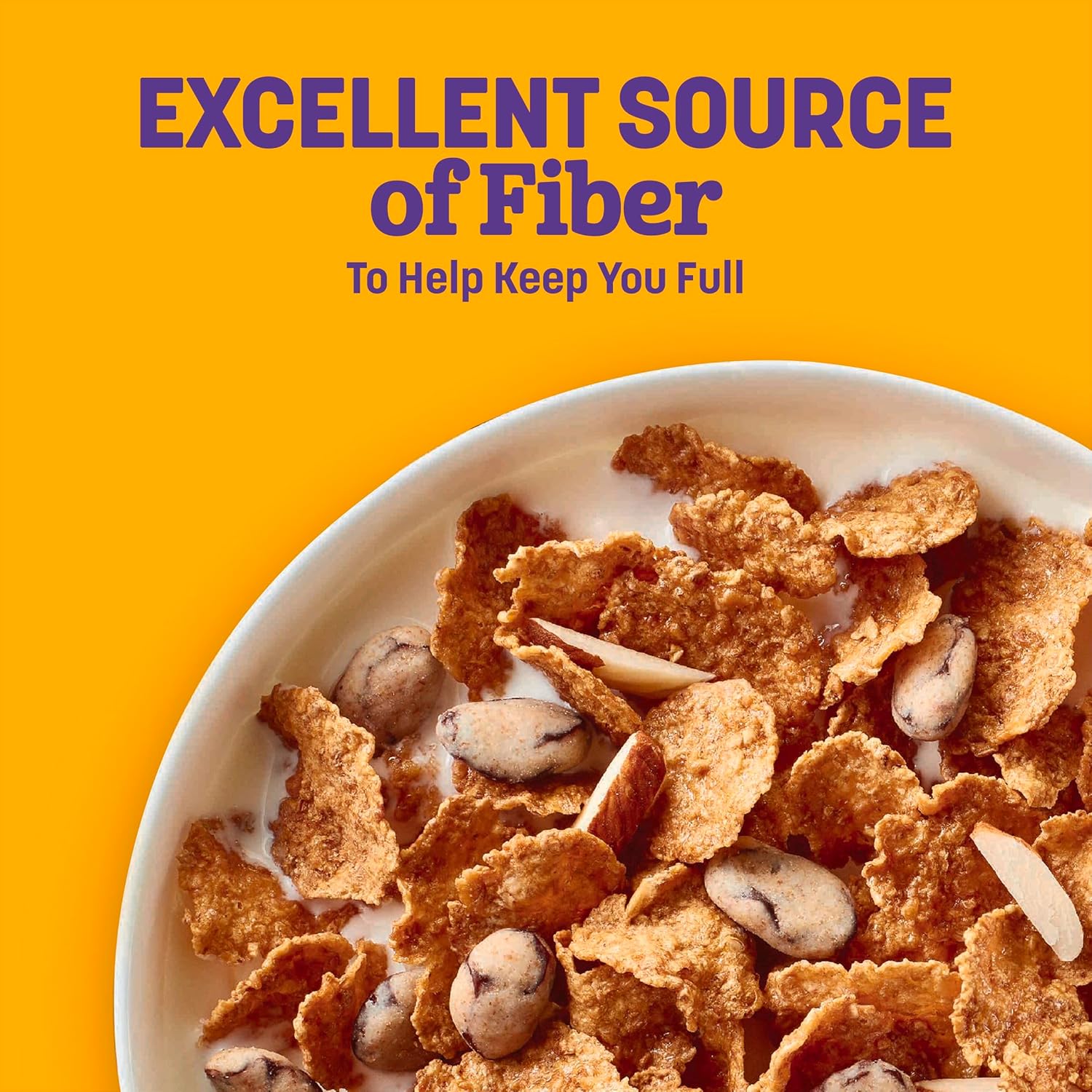 Raisin Nut Bran Cereal, High Fiber Cereal, Made with Whole Grain, 20.8 oz