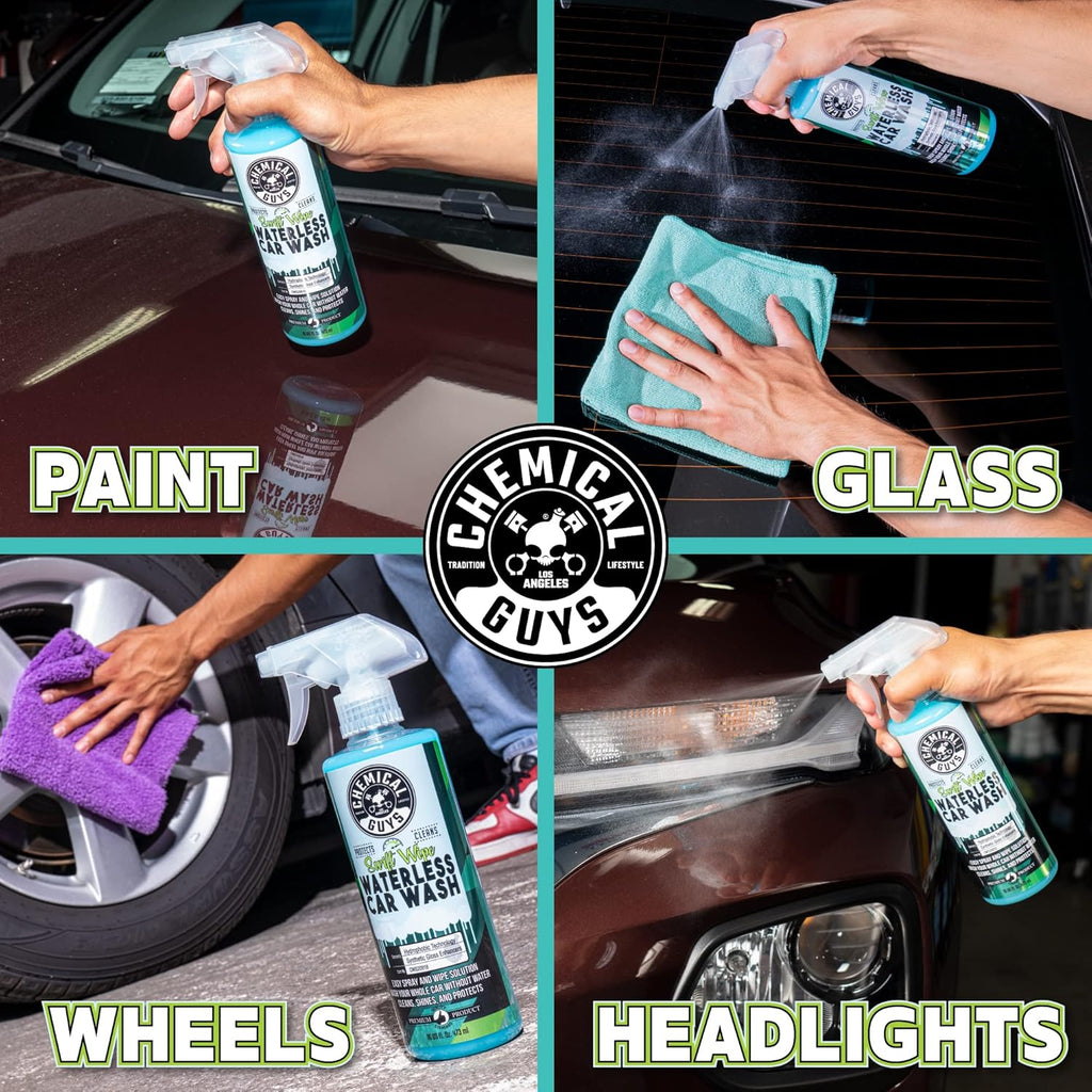Chemical Guys Swift Wipe Sprayable Waterless Car Wash Spray - Spray and Wipe to Safely Clean and Shine Cars, Trucks, Motorcycles, RV & More, High Lubrication Formula, 16 oz
