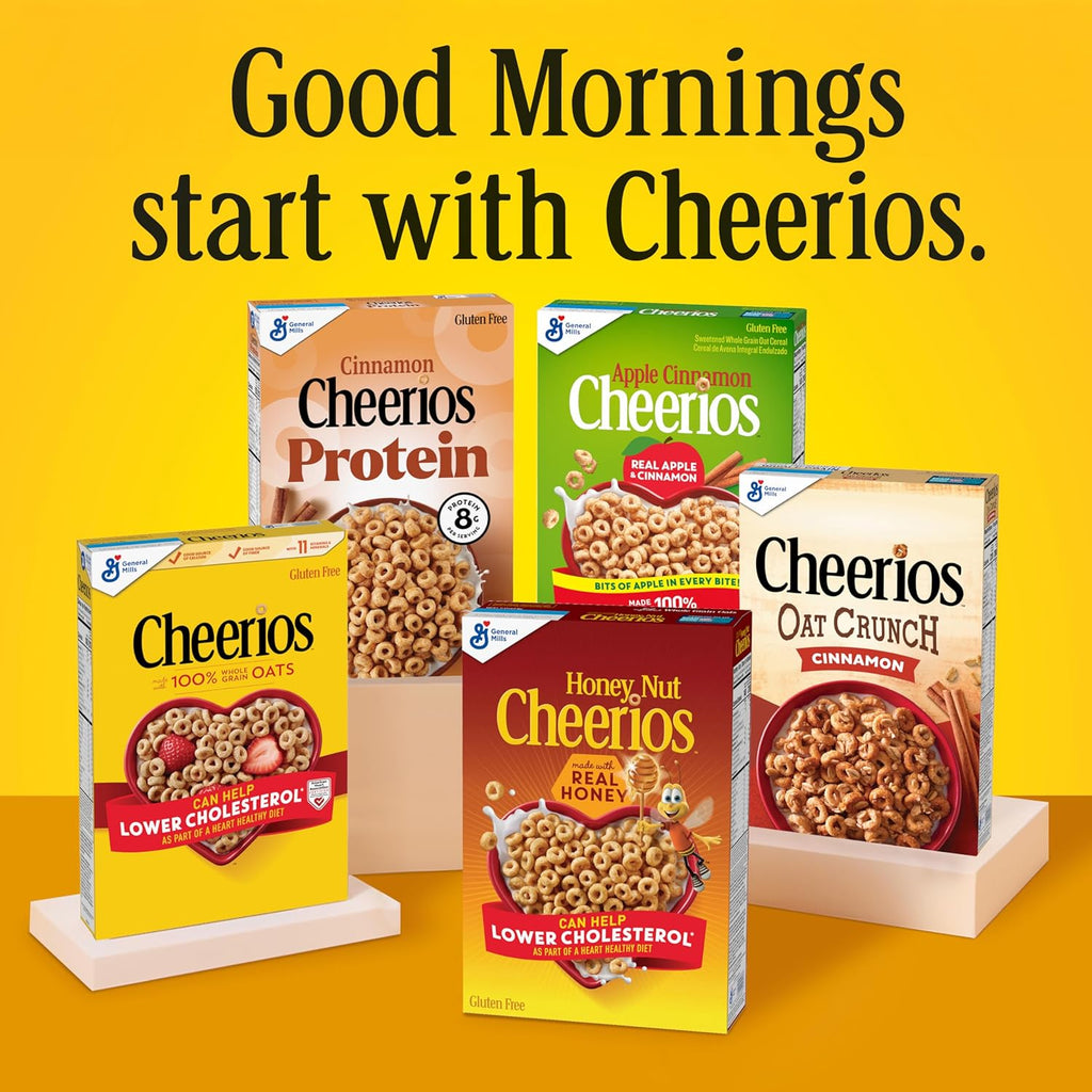 Multi Grain Cheerios, Heart Healthy Breakfast Cereal, Gluten Free, Family Size, 18 oz