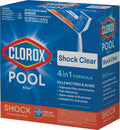Clorox® Pool&Spa™ Shock Clear, for Crystal Clear Swimming Pool Water, Swim-ready in 15 minutes, Suitable for vinyl pools (6-Pack)