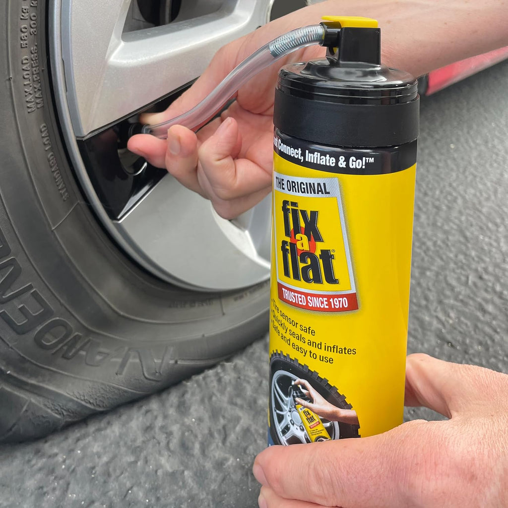 Fix-A-Flat S60420 Aerosol Emergency Flat Tire Repair and Inflator, for Standard Tires, Eco-Friendly Formula, Universal Fit for All Cars, 16 oz. (Pack of 1)
